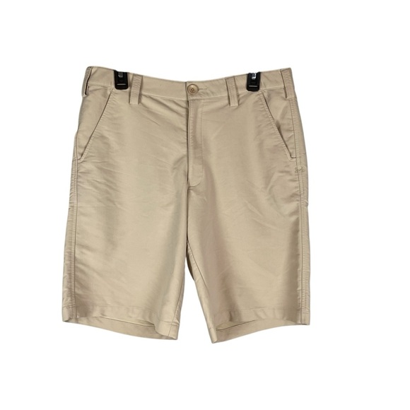 Under Armour Stretch Performance Golf Shorts Men’s 32 Khaki Nylon Blend - Picture 1 of 6